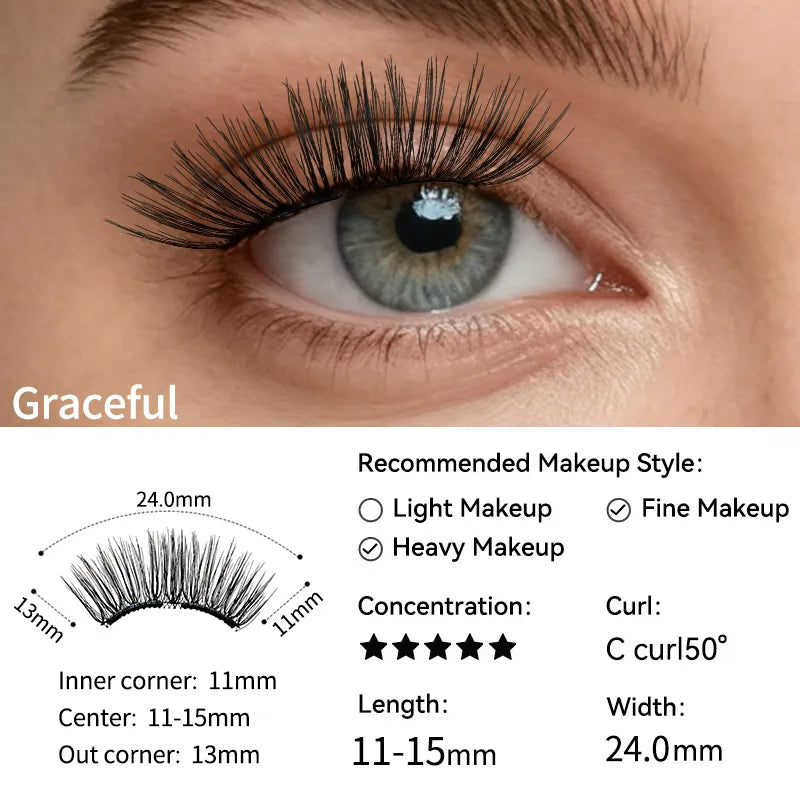 HEWCOPI Soft Magnetic Eyelashes